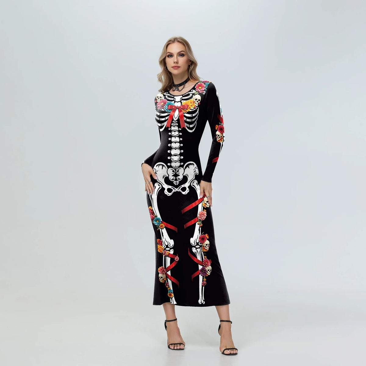 Day of the Dead Floral Dress Costume
