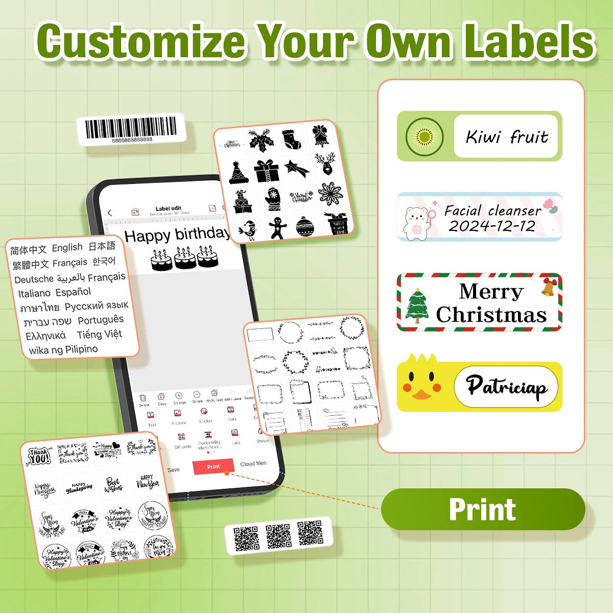 Inkless Pocket Thermal Sticker Printer