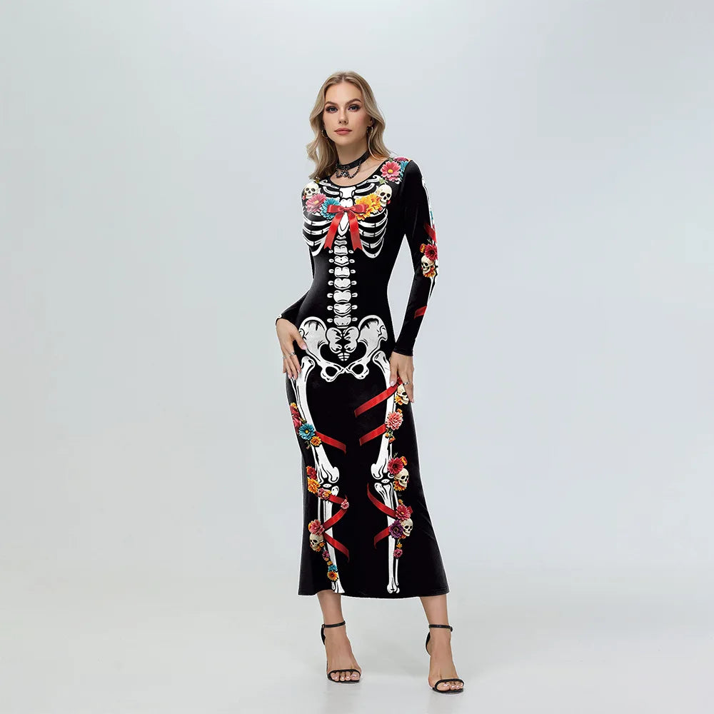 Day of the Dead Floral Dress Costume
