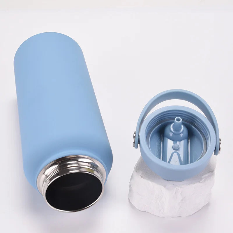1L Insulated Stainless Steel Water Bottle with Straw