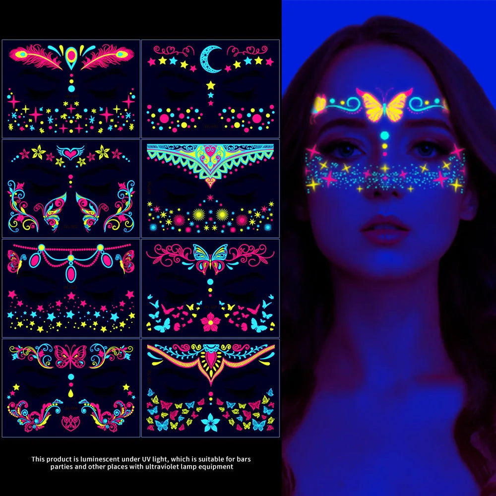 Halloween Glow-in-the-Dark Temporary Tattoos