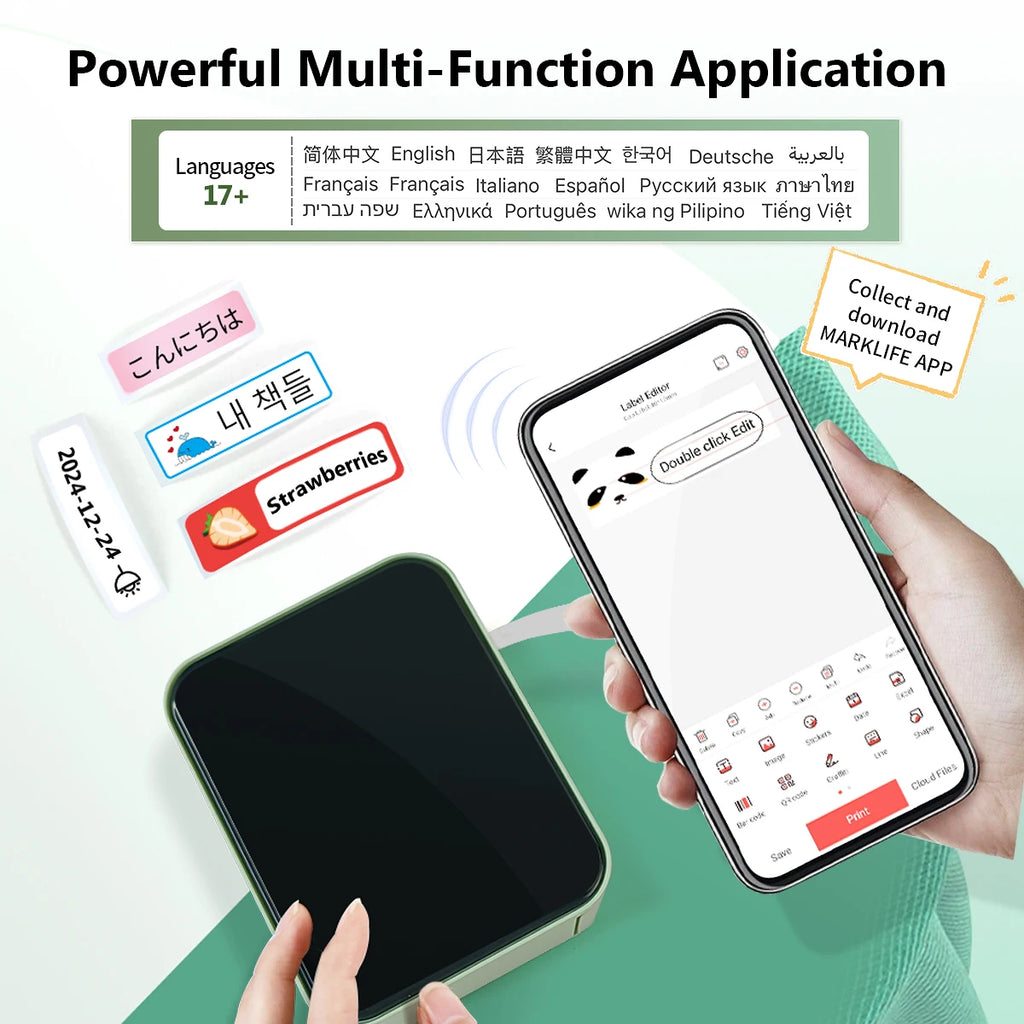 Inkless Pocket Thermal Sticker Printer