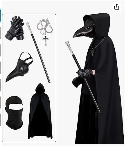 Plague Doctor Costume with Mask