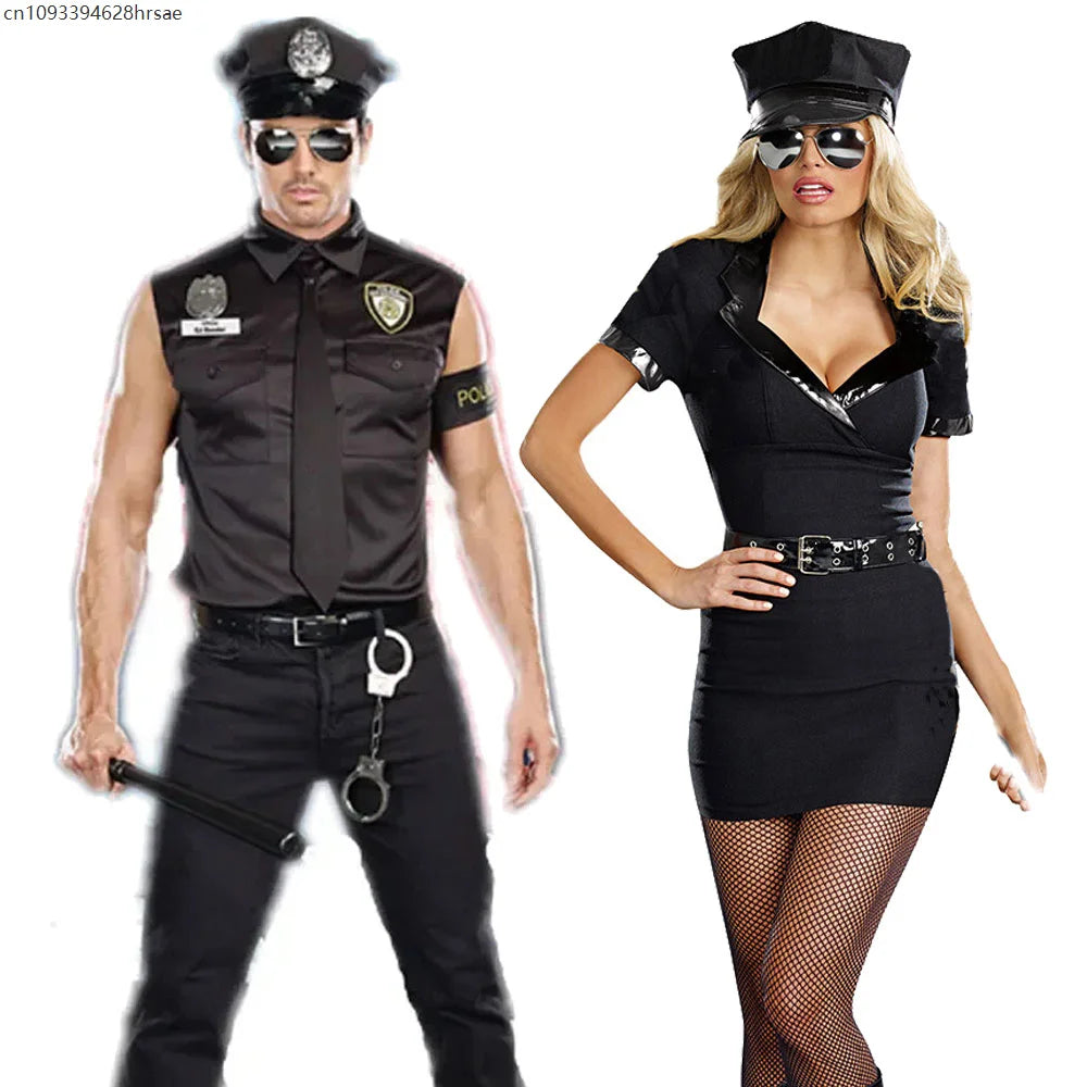 Police Officer Couples Costume Set
