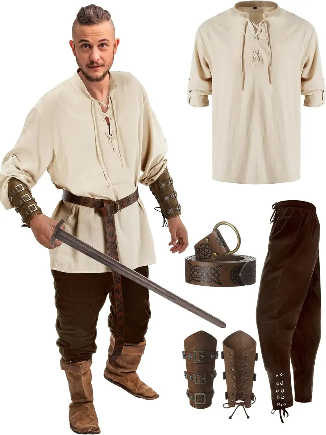 Men's Pirate Renaissance Costume Set