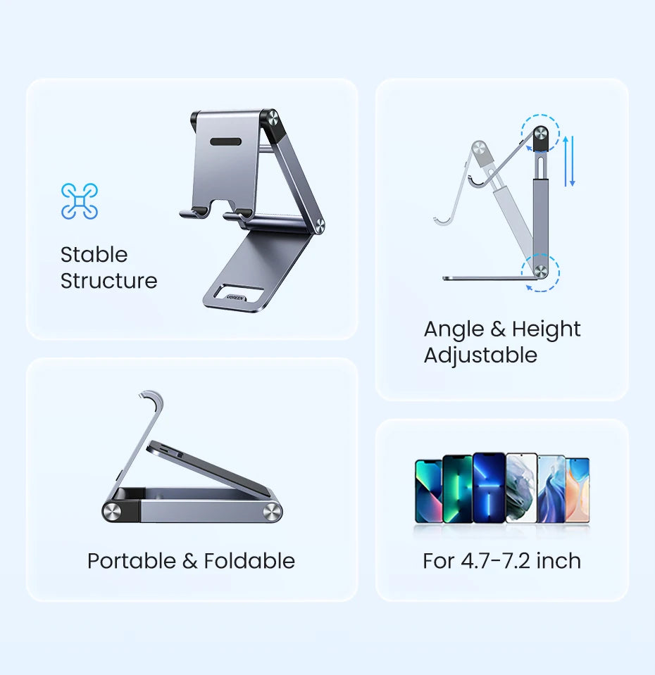 Adjustable Aluminum Phone & Tablet Stand