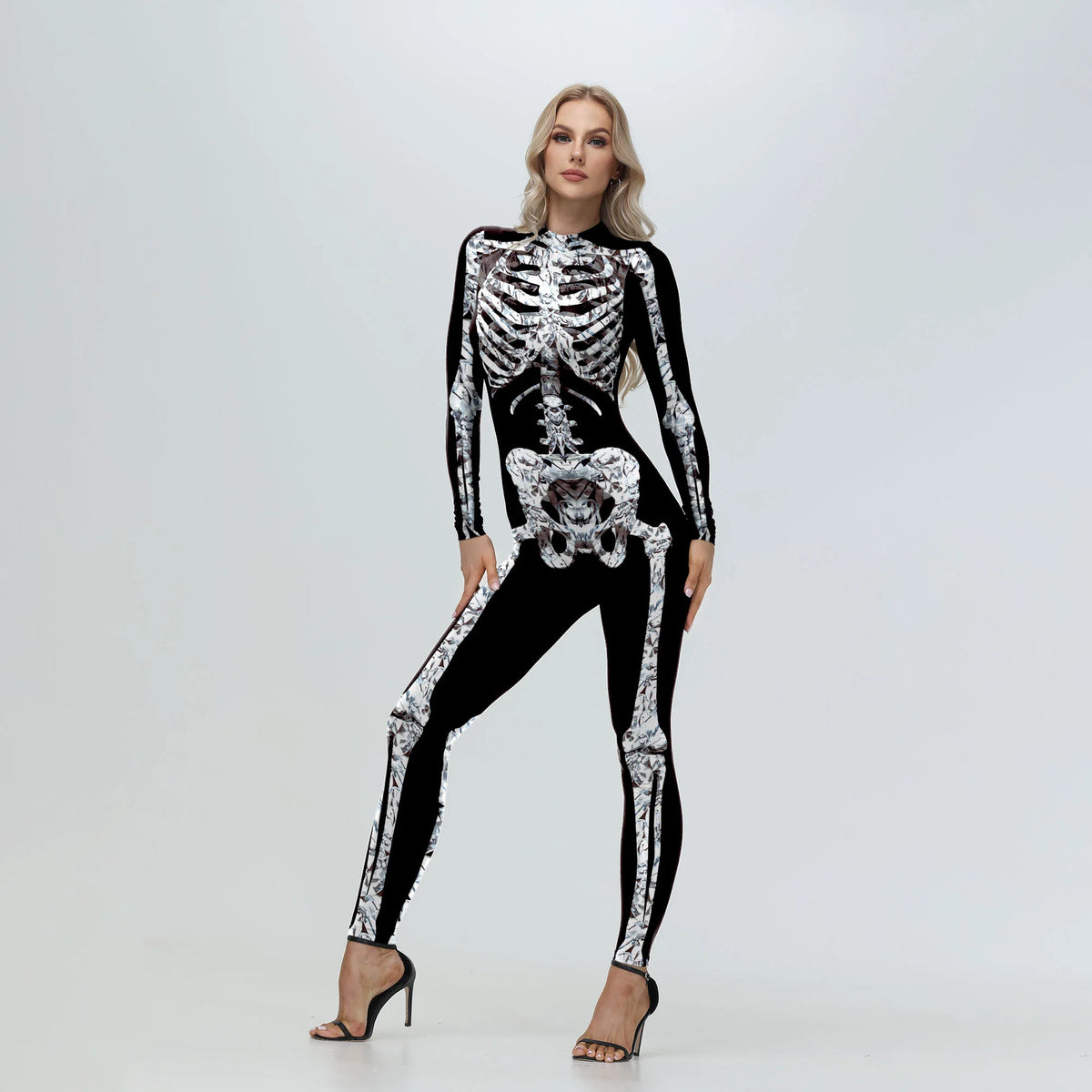 Skeleton Halloween Costume Jumpsuit